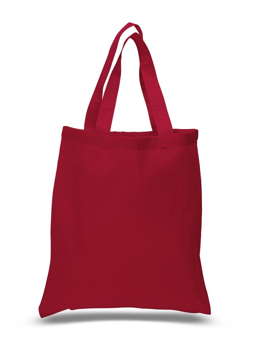 Red Cotton Reusable Tote Bags canvas