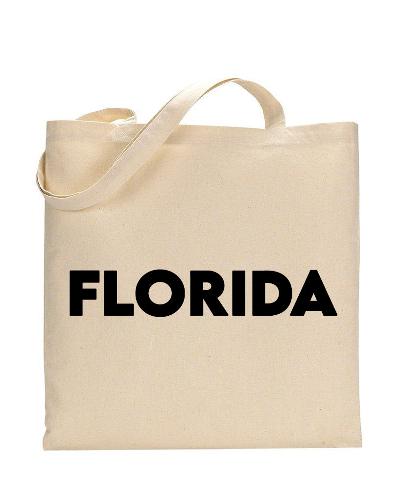 "Someone In Florida Loves Me" Canvas Tote Bag – Reusable Natural Shopping Bag - View #6