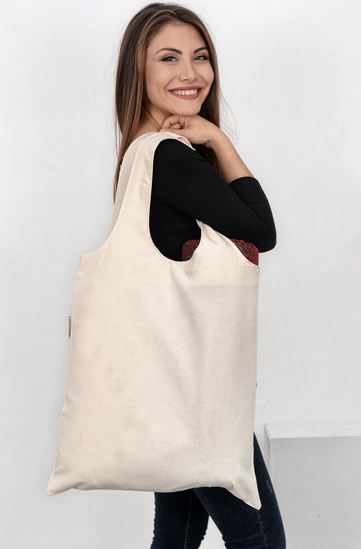 144 ct Large 100% Soft Cotton Stow-N-Go Tote Bag - By Case