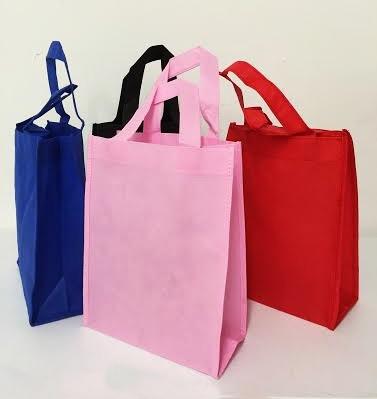 50 ct Non Woven 8" Gift Tote Bag / Economy Book Bag - Pack of 50