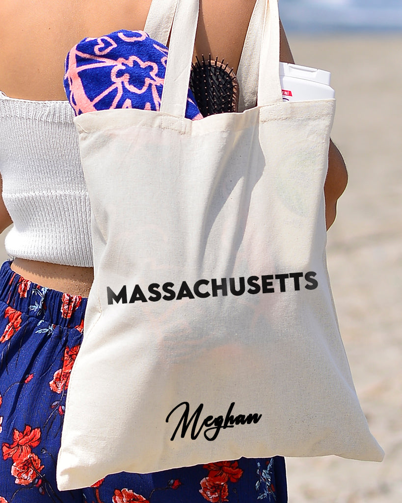 Massachusetts Tote Bag - State Tote Bags