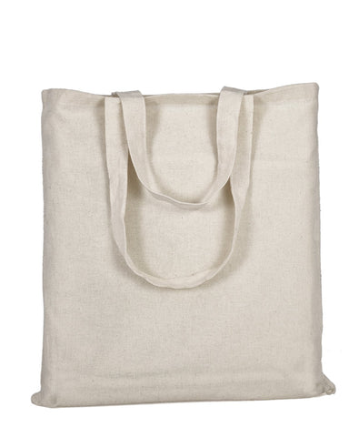 12 ct Cotton Lightweight Tote Bags W/Bottom Gusset - Pack of 12
