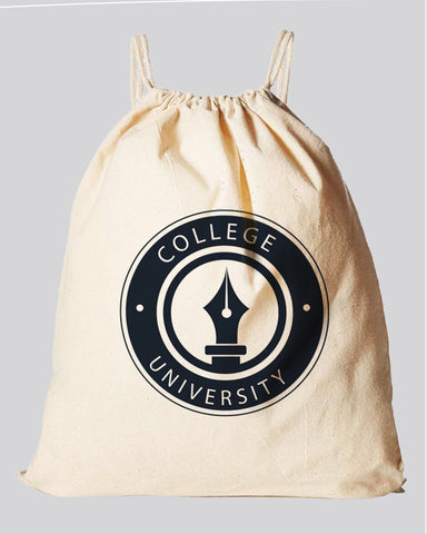 Organic Cotton Canvas Drawstring Bags / Organic Drawstring Bags With Your Logo - OR18