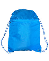216 ct Promotional Polyester Drawstring Bags with Front Pocket - By Case