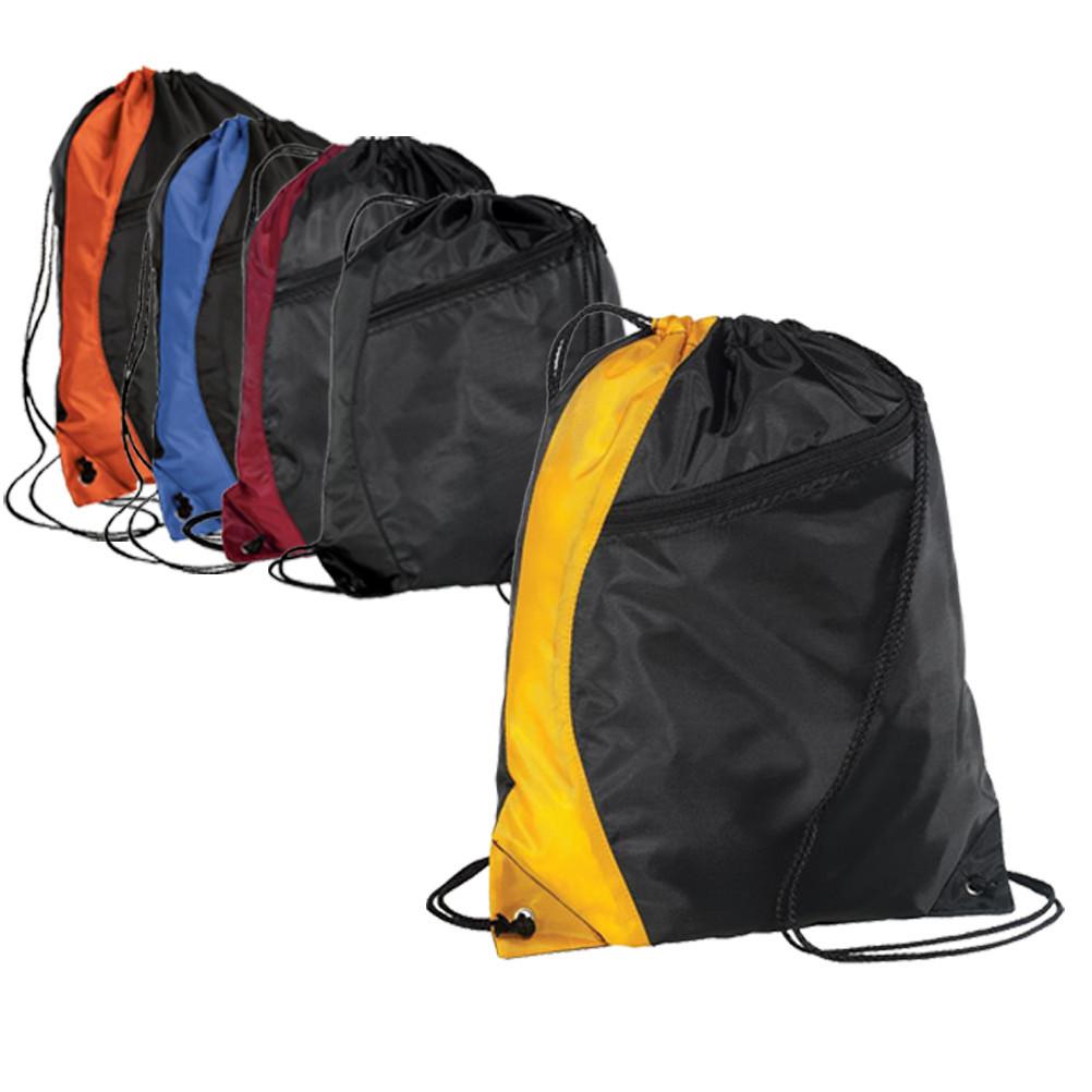 Colorblock Polyester Cinch Pack/Drawstring Bag. BPK166