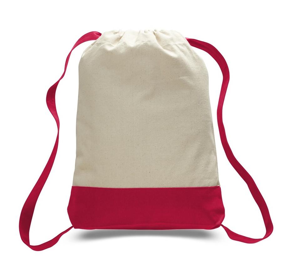 Durable Red Canvas Sport Backpack 