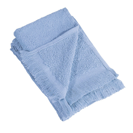 Economical Fringed Towel Light Blue