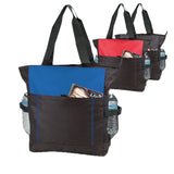 600D Polyester Daily Zipper Tote Bag