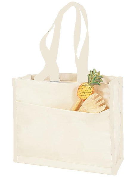 Wholesale Heavy Canvas Tote Bag with Colored Trim
