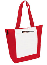 Red 600D Polyester Deluxe Zipper Tote Bag