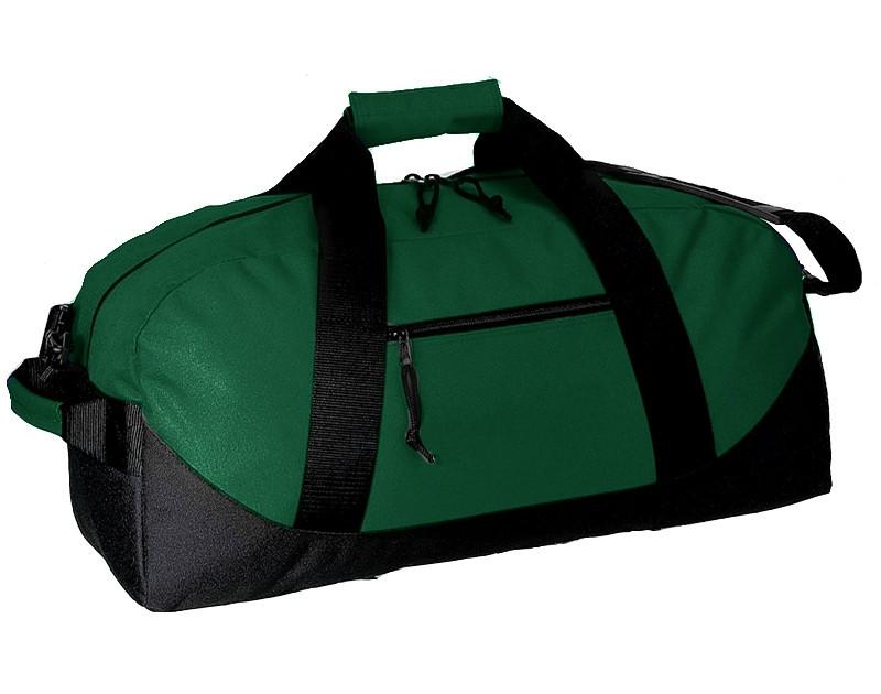 Forest Green/Black Two-Tone Polyester Duffle Bags