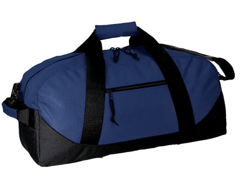 Two-Tone Polyester Medium Duffel Bag