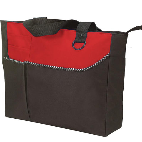 Multi-Pocket Polyester Tote Bags with Zipper