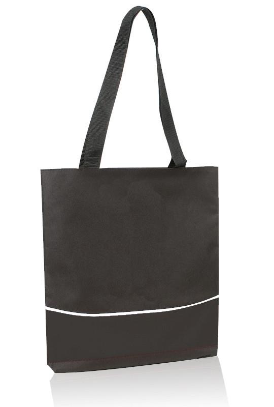 Black Multi Functional Economical Polyester Three-Tone Tote Bags