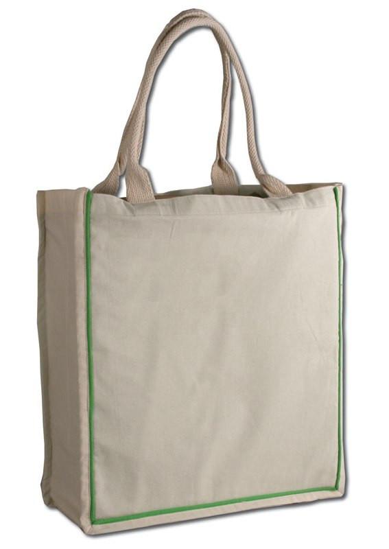 Lime Color Stripe Fancy Shopping Tote Bags