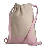 Pink/Natural Two Tone Canvas Sport Backpack