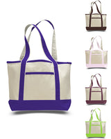 72 ct Medium Size Heavy Canvas Deluxe Tote Bag - By Case - Alternative Colors