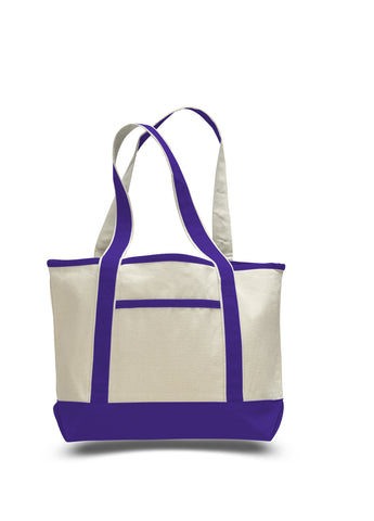 72 ct Medium Size Heavy Canvas Deluxe Tote Bag - By Case - Alternative Colors