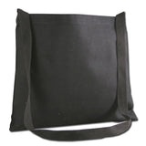 Small Black Messenger Canvas Tote Bag with Long Straps