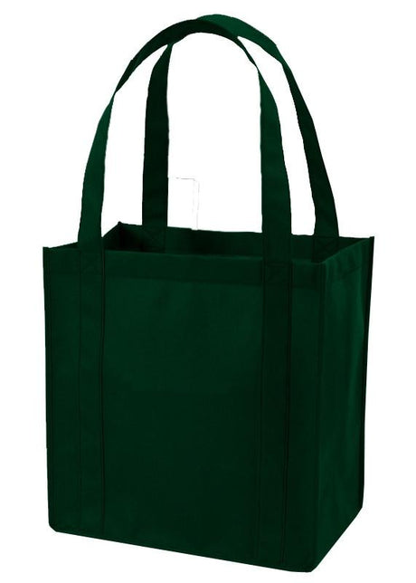 Forest Green Non-Woven Polypropylene Grocery Bag with PL Bottom