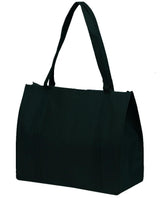 Reusable zippered Non Woven Tote Bag Black
