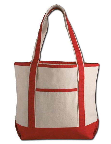 Wholesale Red Heavy Canvas Deluxe Tote Bag