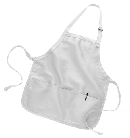 Medium Length Deluxe Apron with Three Pocket by the Dozen