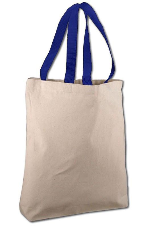 Promotional Blank Cotton Canvas Tote Bags with Royal Handles