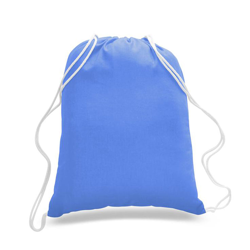 Fair Trade Drawstring Backpack, set of 10pcs – 100% cotton, 1 col