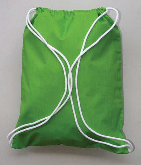 Lime Spot Drawstring Bags
