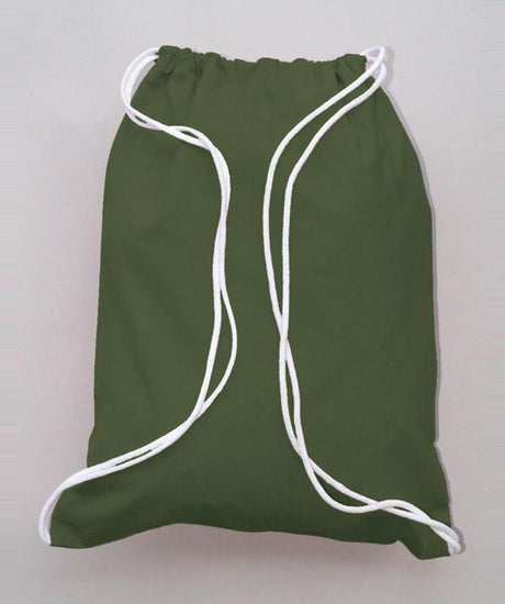 Army Economical Sport Cotton Drawstring Bag