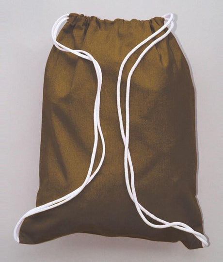 Chocolate Economical Sport Cotton Drawstring Bags