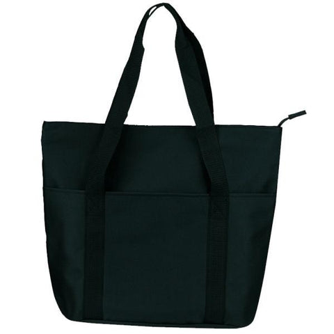 Zippered Shopping Bag with Interior Slip Pocket