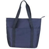 Slip Pocket Zippered Shopping Bag Navy