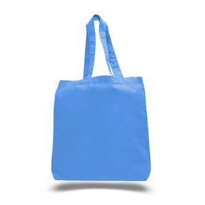 240 ct Economical 100% Cotton Tote Bags with Bottom Gusset - By Case