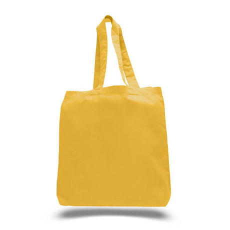 240 ct Economical 100% Cotton Tote Bags with Bottom Gusset - By Case