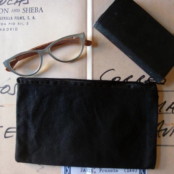 6 ct Recycled Canvas Flat Zipper Pouch - By Bundle