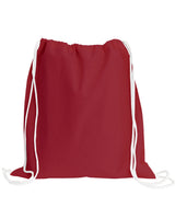 affordable red drawstring backpack