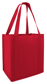 Cheap Grocery Shopping Tote Bag red