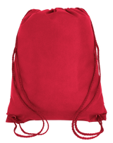 Budget Drawstring Bag Small Size red