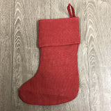 Reusable Wholesale 16” Christmas Stocking goodies Jute Burlap Gift Santa Sack Screen Printing Embroidery Heat Transfer Vinyl