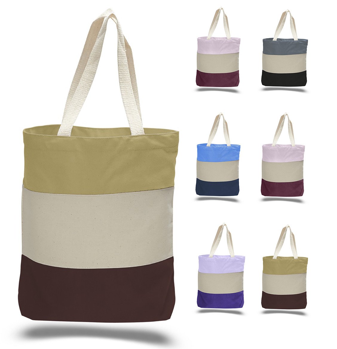 Canvas Tote Bag - Tri-Color Tote Bags