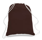 Chocolate Economical Cotton Drawstring Bags