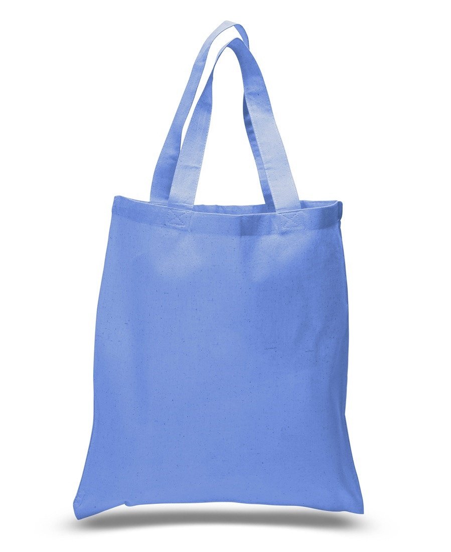 Caroline Blue cheap Cotton Reusable Tote Bags