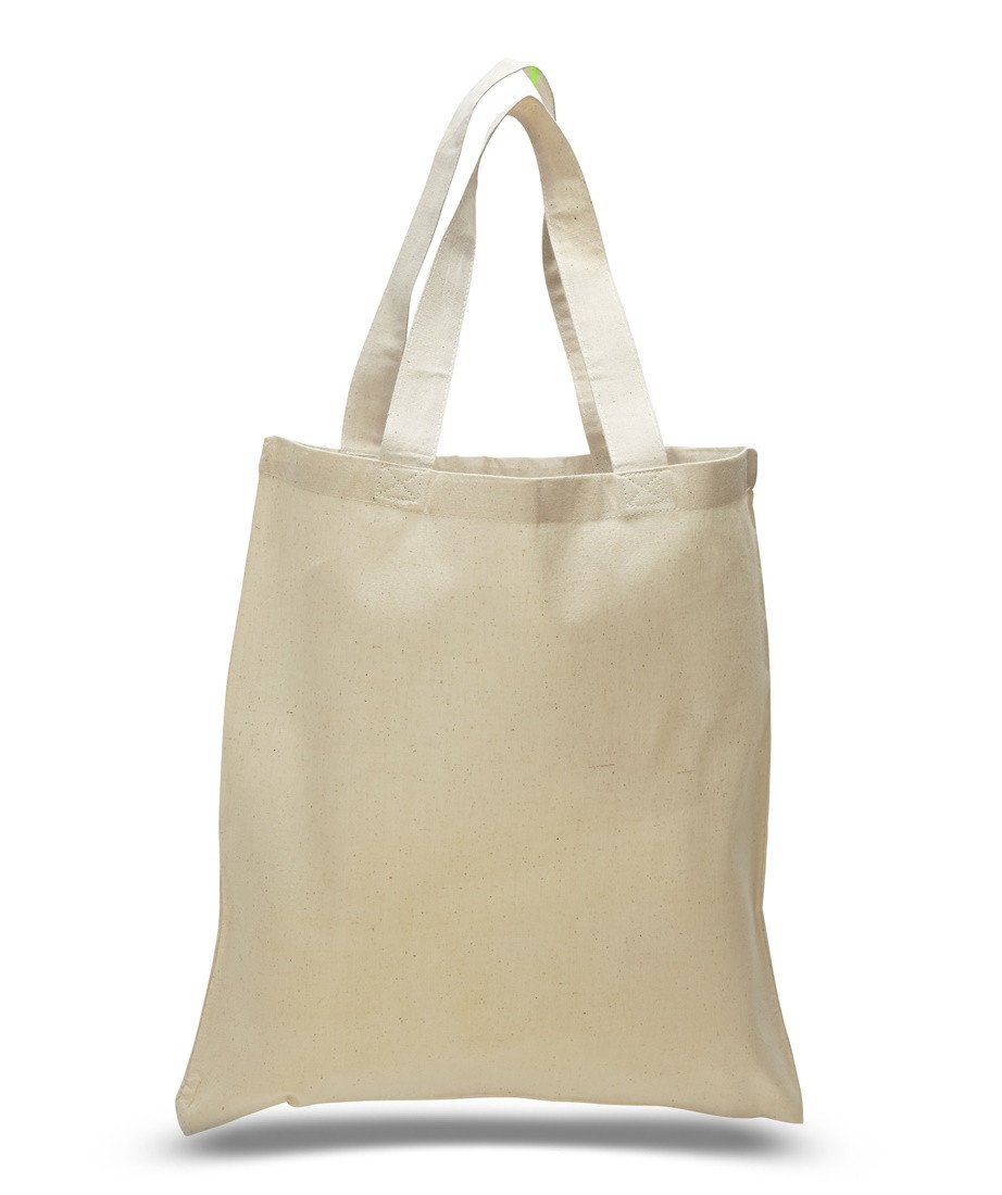 Natural Cotton Reusable Shopping Tote Bags