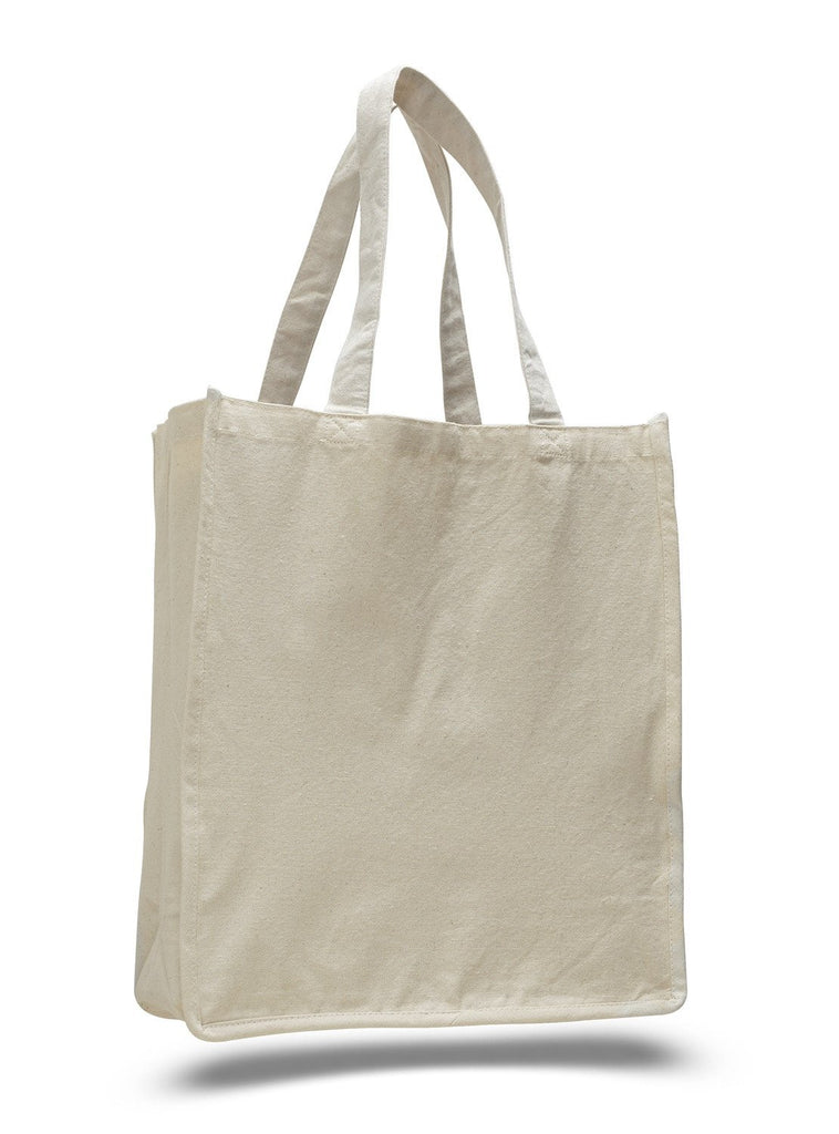 Heavyweight Cotton Canvas Tote Bag w/Zipper 12 oz Heavy duty