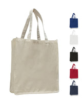 (12 Pack) 1 Dozen - Heavy Cotton Canvas Tote Bags (Red)