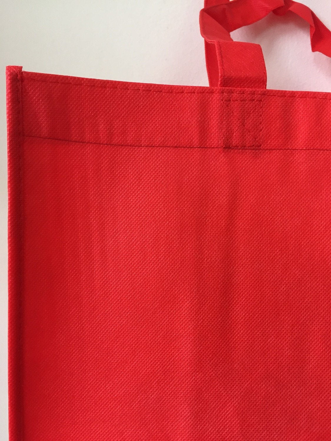 Reusable Red Grocery Tote Bags