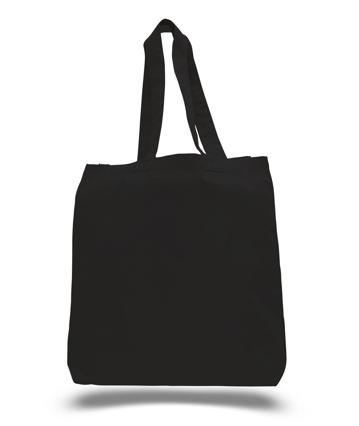 Cheap Cotton Tote Bags Gusset in Black