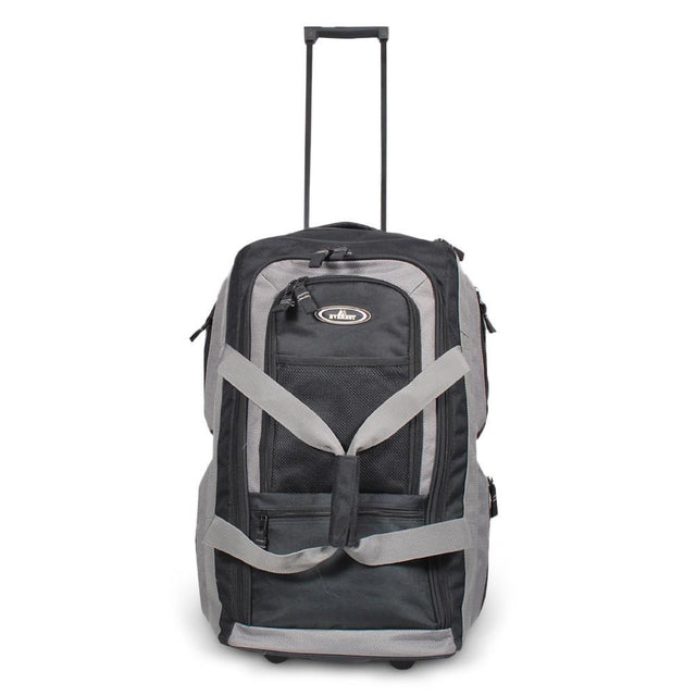 Affordable Rolling Duffel Bag Wholesale, Black / Charcoal by Tote Bag Factory Affordable Rolling Duffel Bag Wholesale, Black / Charcoal by Tote Bag Factory